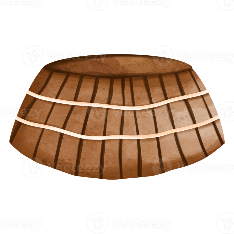 di legno pentola clipart, acquerello illustrazione png