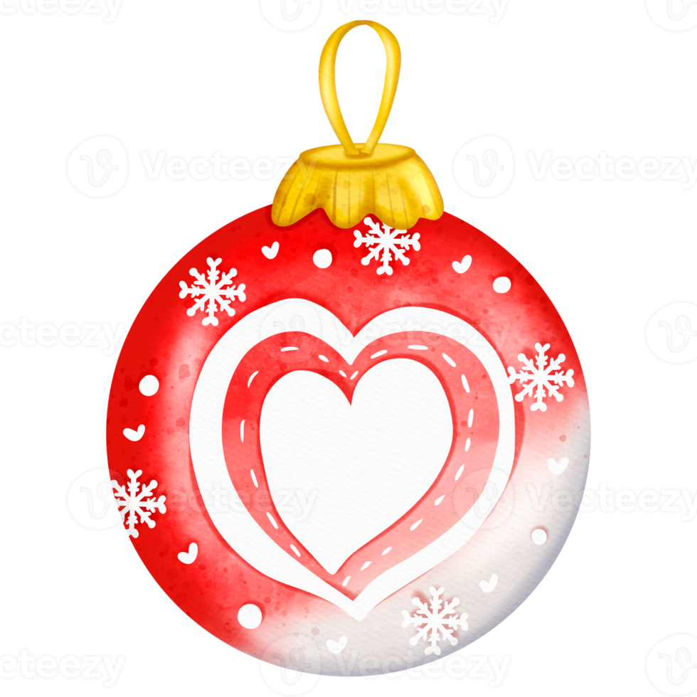 Natale sfera, Natale decorazione, Natale ornamento acquerello illustrazione png