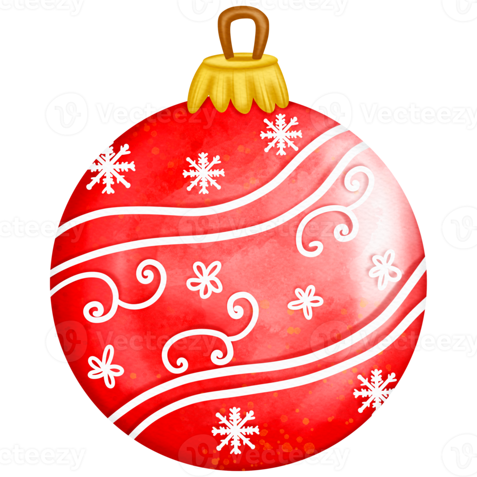 weihnachtskugel, weihnachtsdekoration, weihnachtsverzierungsaquarellillustration png