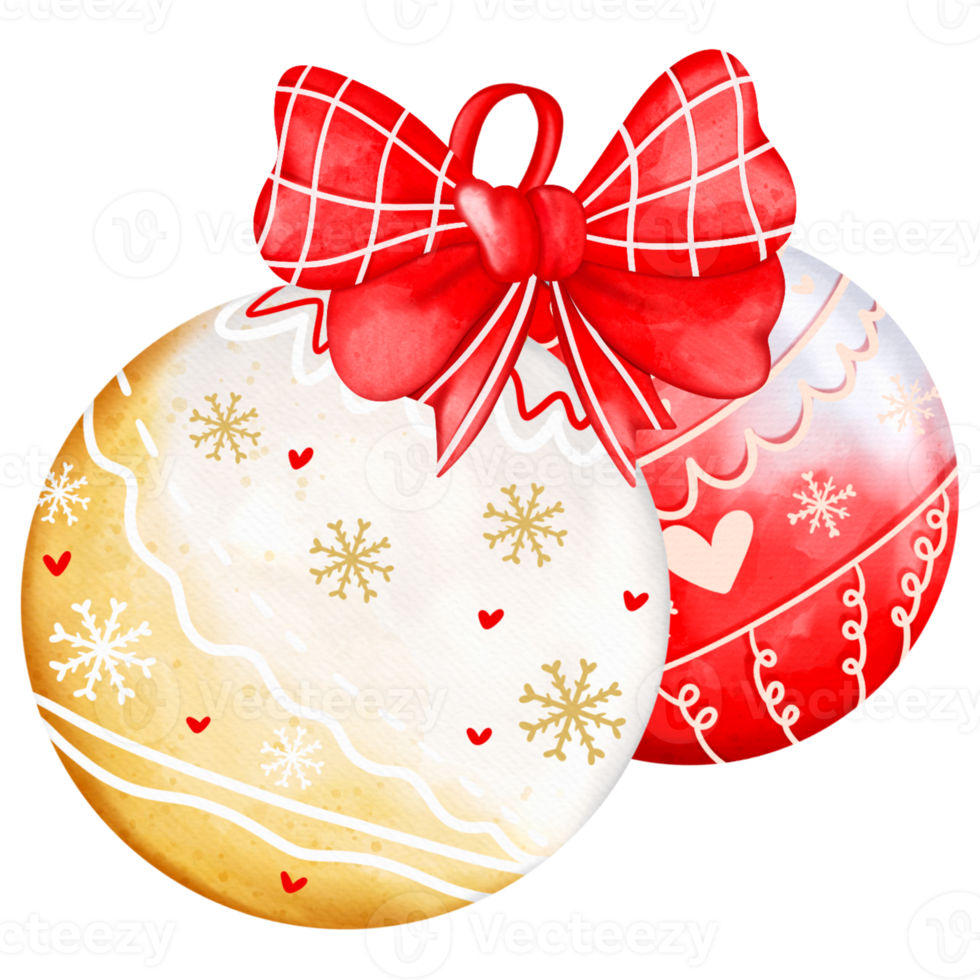 Kerstmis bal, Kerstmis decoratie, Kerstmis ornament waterverf illustratie png