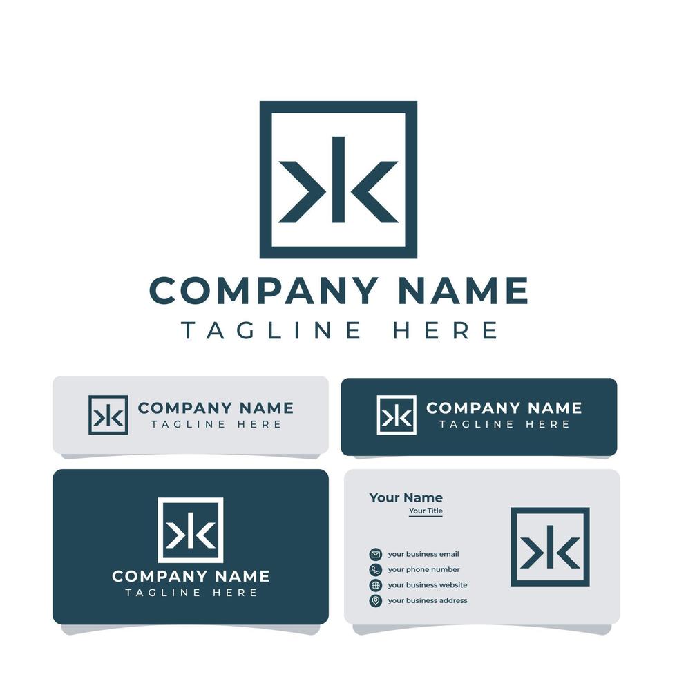 logotipo del monograma de la letra kk, adecuado para cualquier negocio. vector