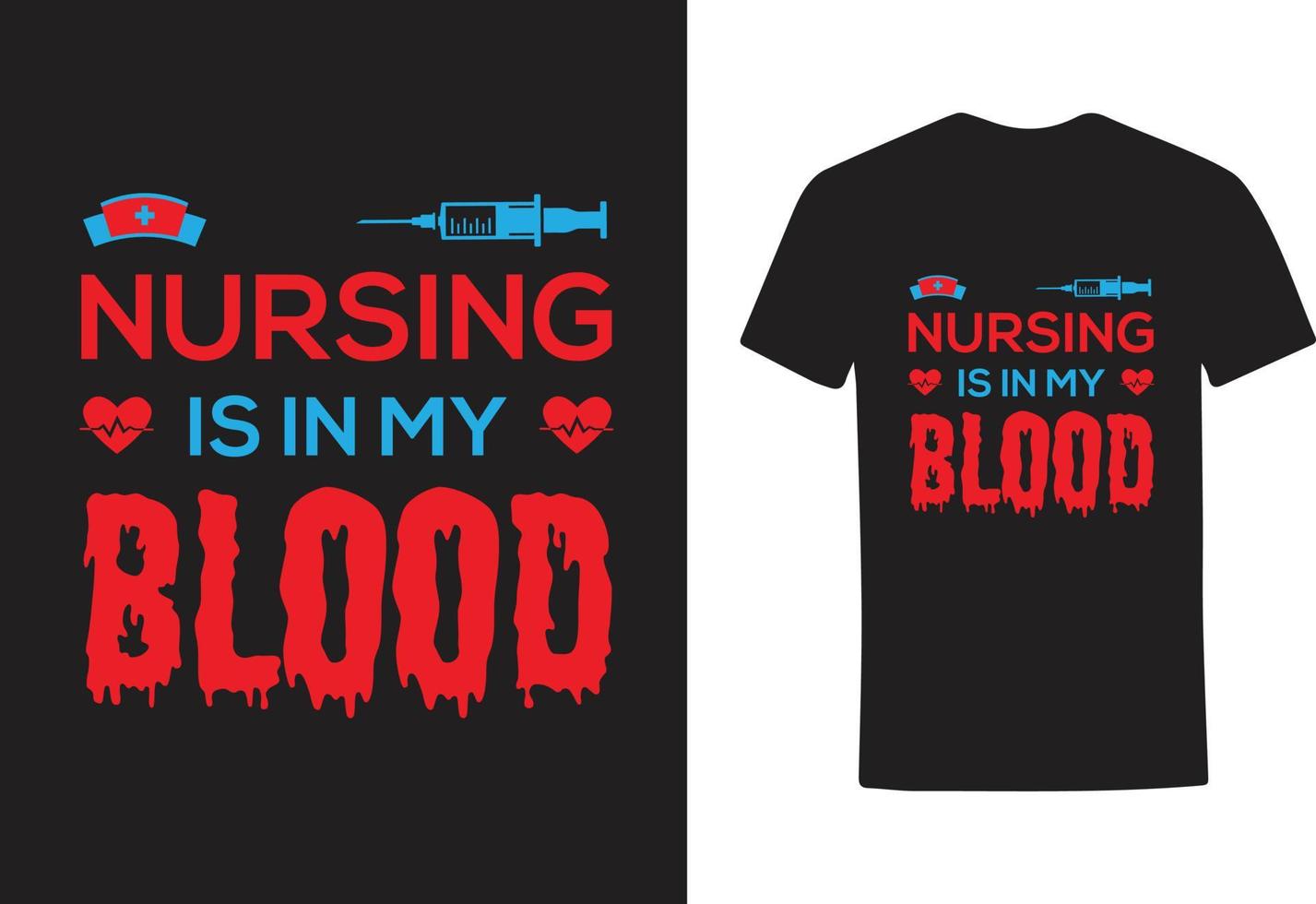 NURSING T SHIRT DESIGN vector