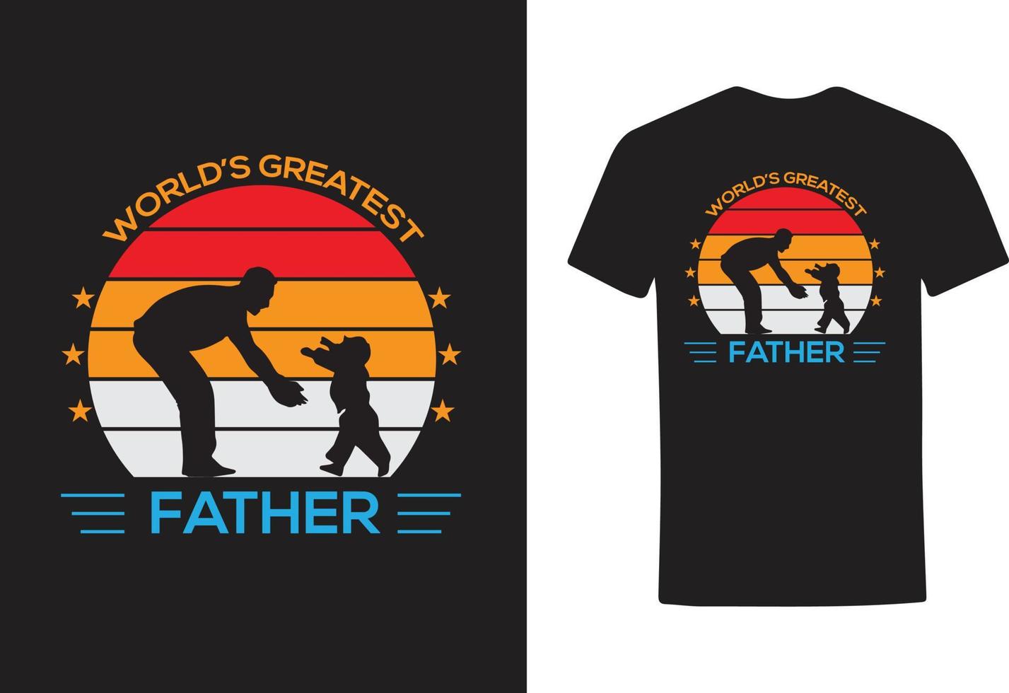 el diseño de camiseta de padre más grande del mundo vector