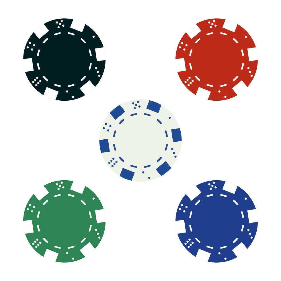 fichas de casino fichas de juego. ilustración vectorial vector