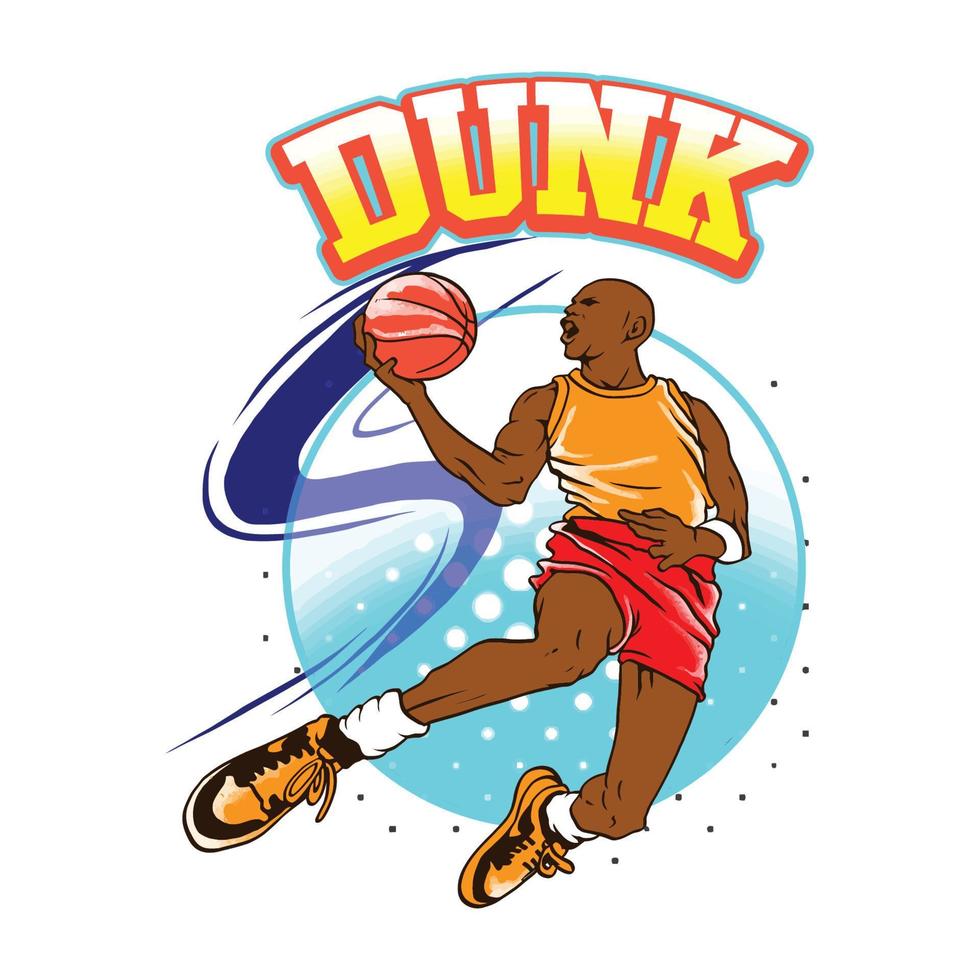 Dunk Essential T-Shirt.Can be used for t-shirt print, mug print, pillows, fashion print design, kids wear, baby shower, greeting and postcard. t-shirt design vector