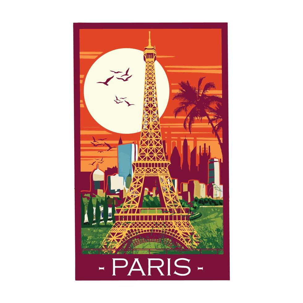 paris T Shirt Design. Can be used for t-shirt print, mug print, pillows, fashion print design, kids wear, baby shower, greeting and postcard. t-shirt design vector