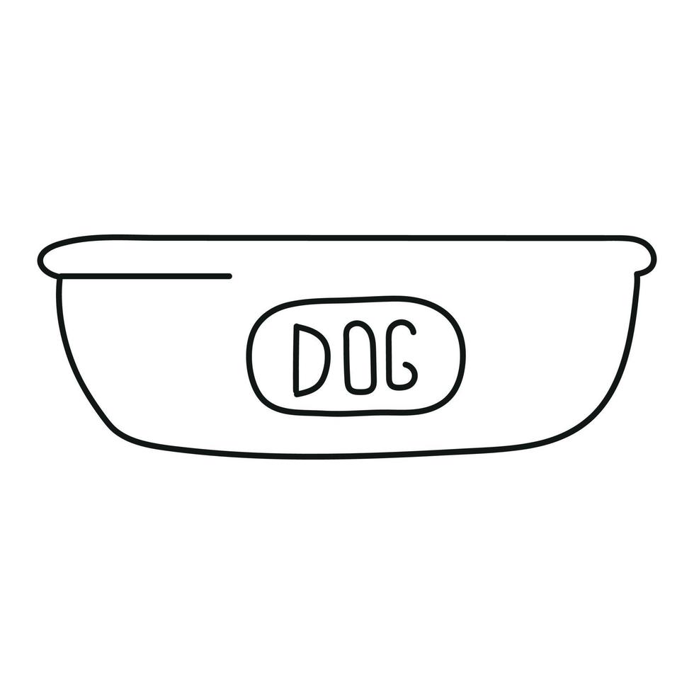 hand drawn vector illustration dog bowl