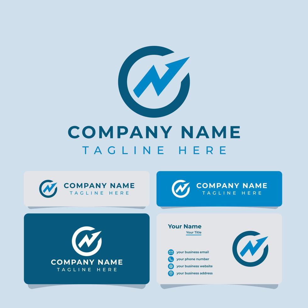 Letter NC Monogram Financial Logo, suitable for any business. vector