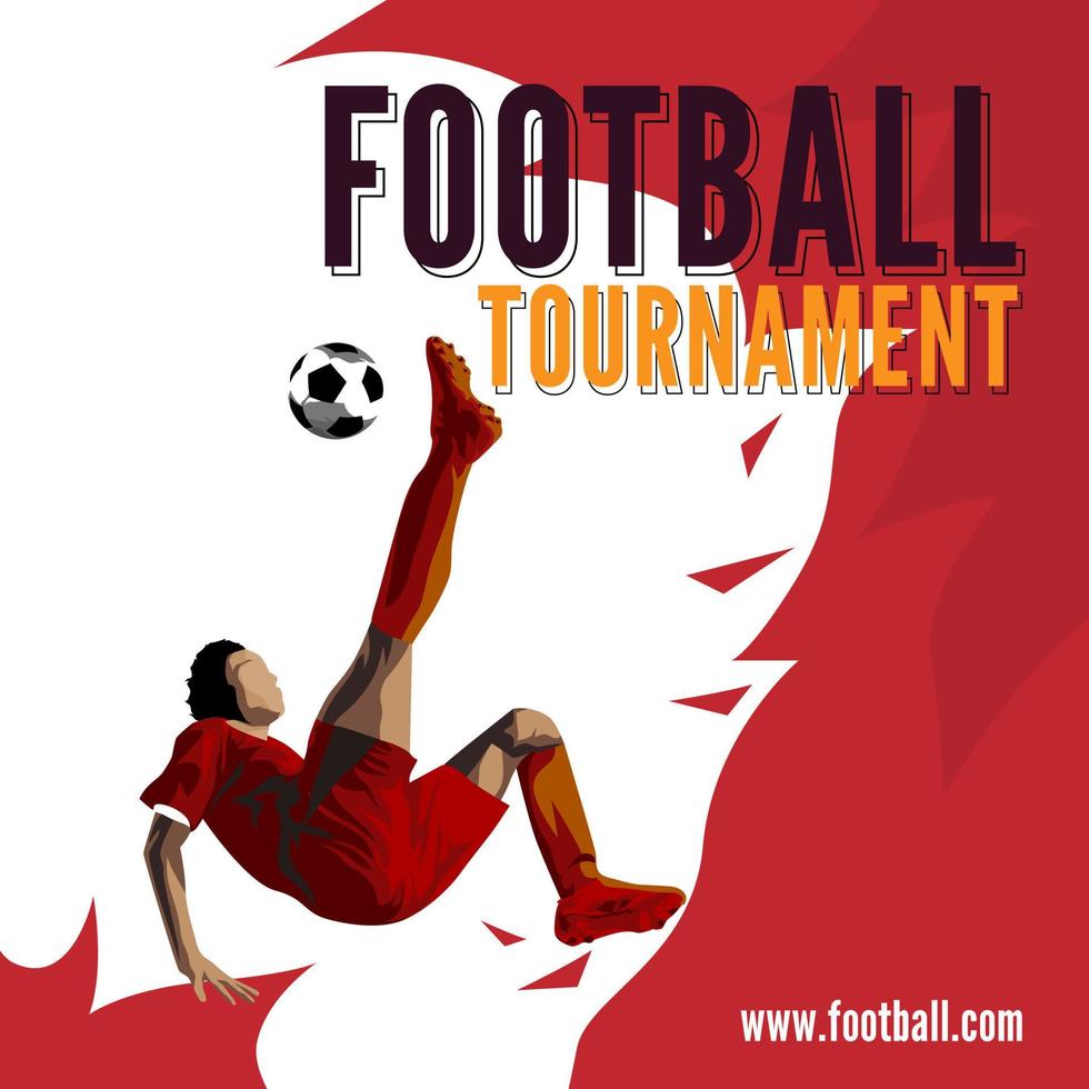 football tournament flyer template vector