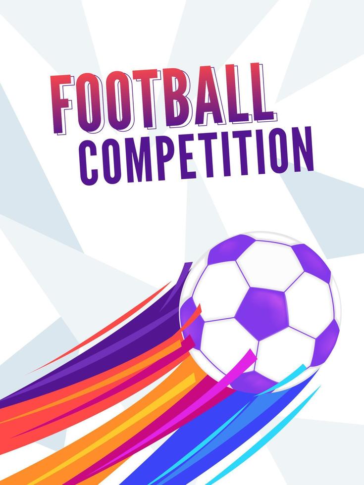 Realistic football competition background template vector