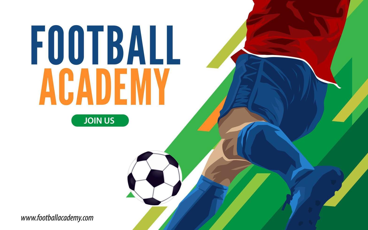 Football academy modern banner design template vector