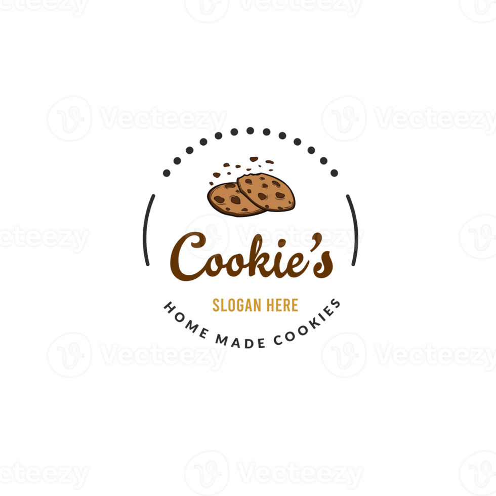 creatief koekjes logo. Choco koekjes logo. geweldig bedrijf vector logo. png