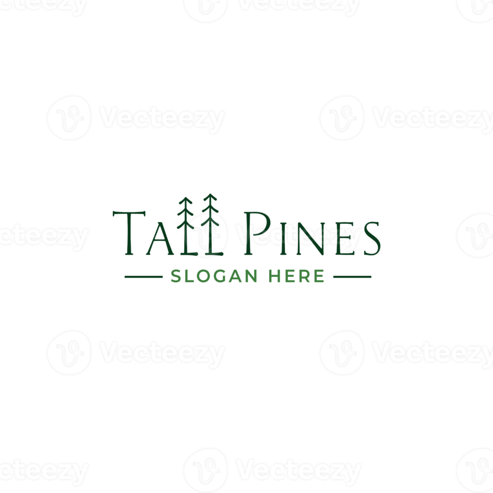 Nature, pine tree logo design template png