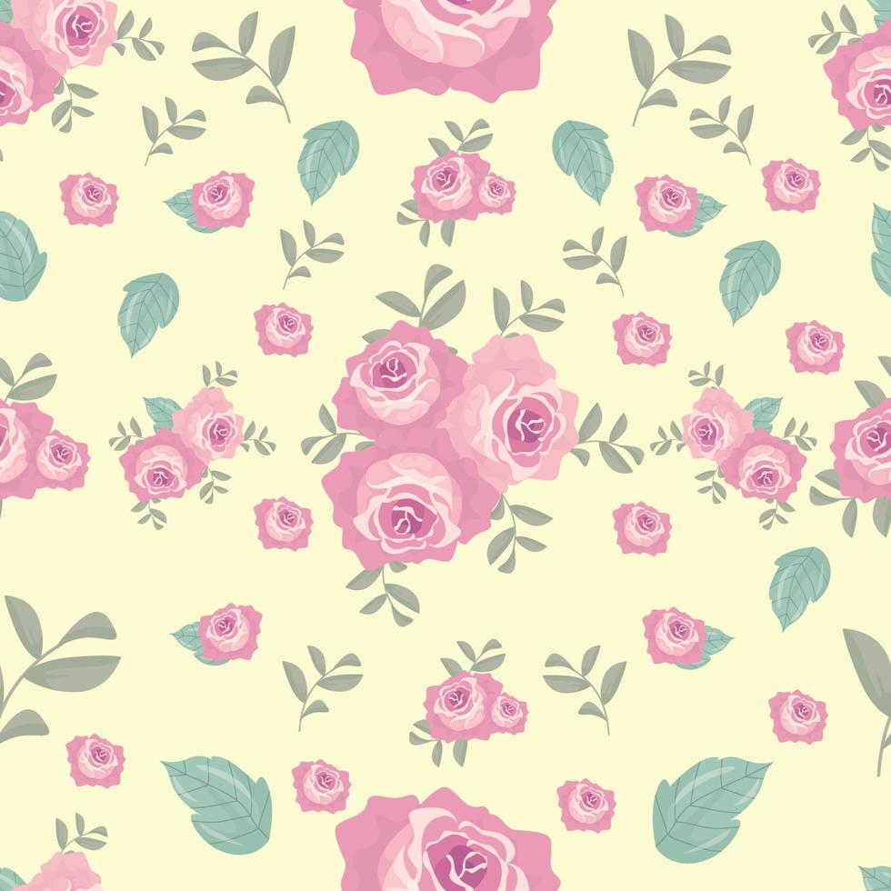 Seamless Rose Flower Pattern vector