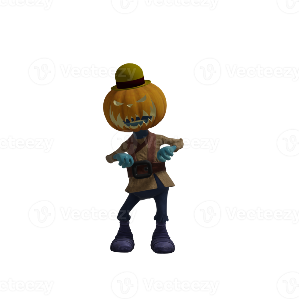 Pumpkin monsters dancing png