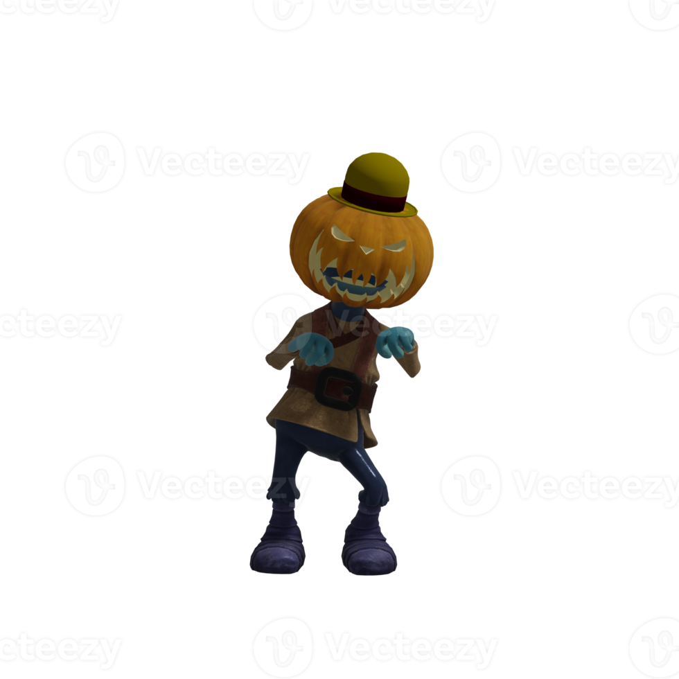 Pumpkin monsters dancing png