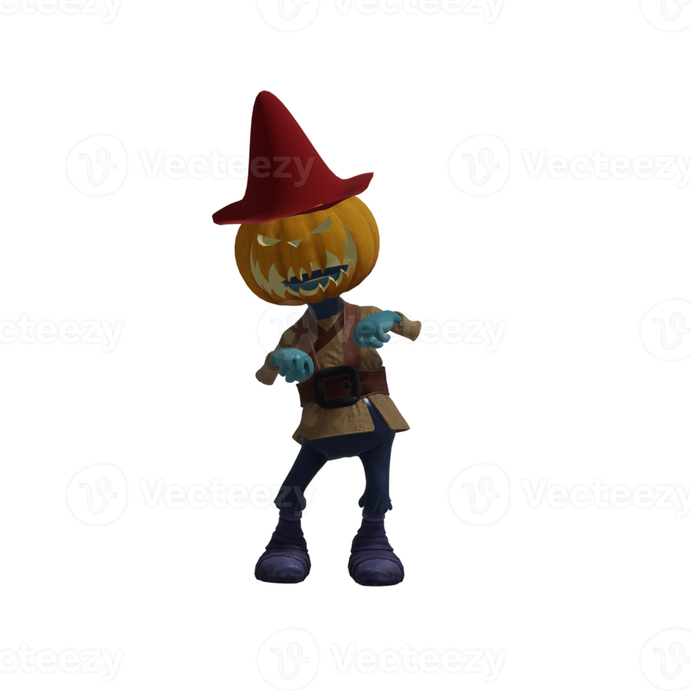 Pumpkin monsters dancing png