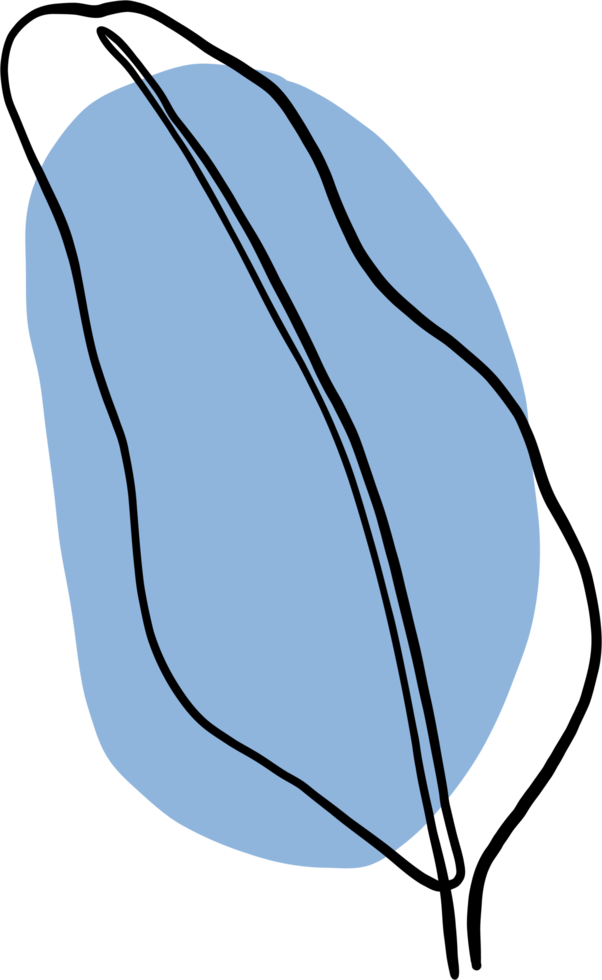 simplicity banana leaf freehand continuous drawing flat design. png