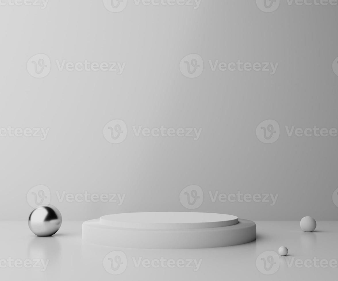 Podium 3d steel for product presentation or mock up background photo