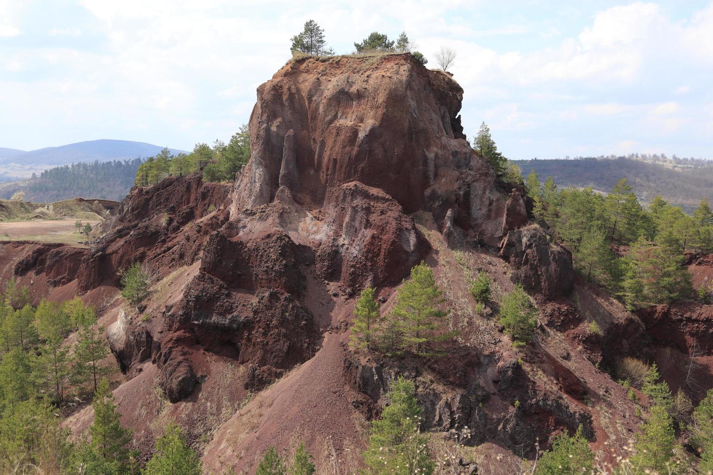 Landscape around the Extinct Volcano in Racos seen from one side photo