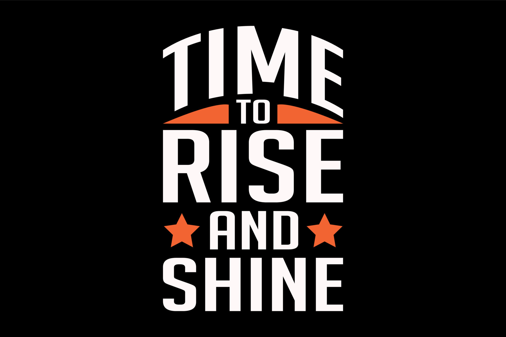 Time to rise and shine, motivational tshirt design 12599503 Vector Art
