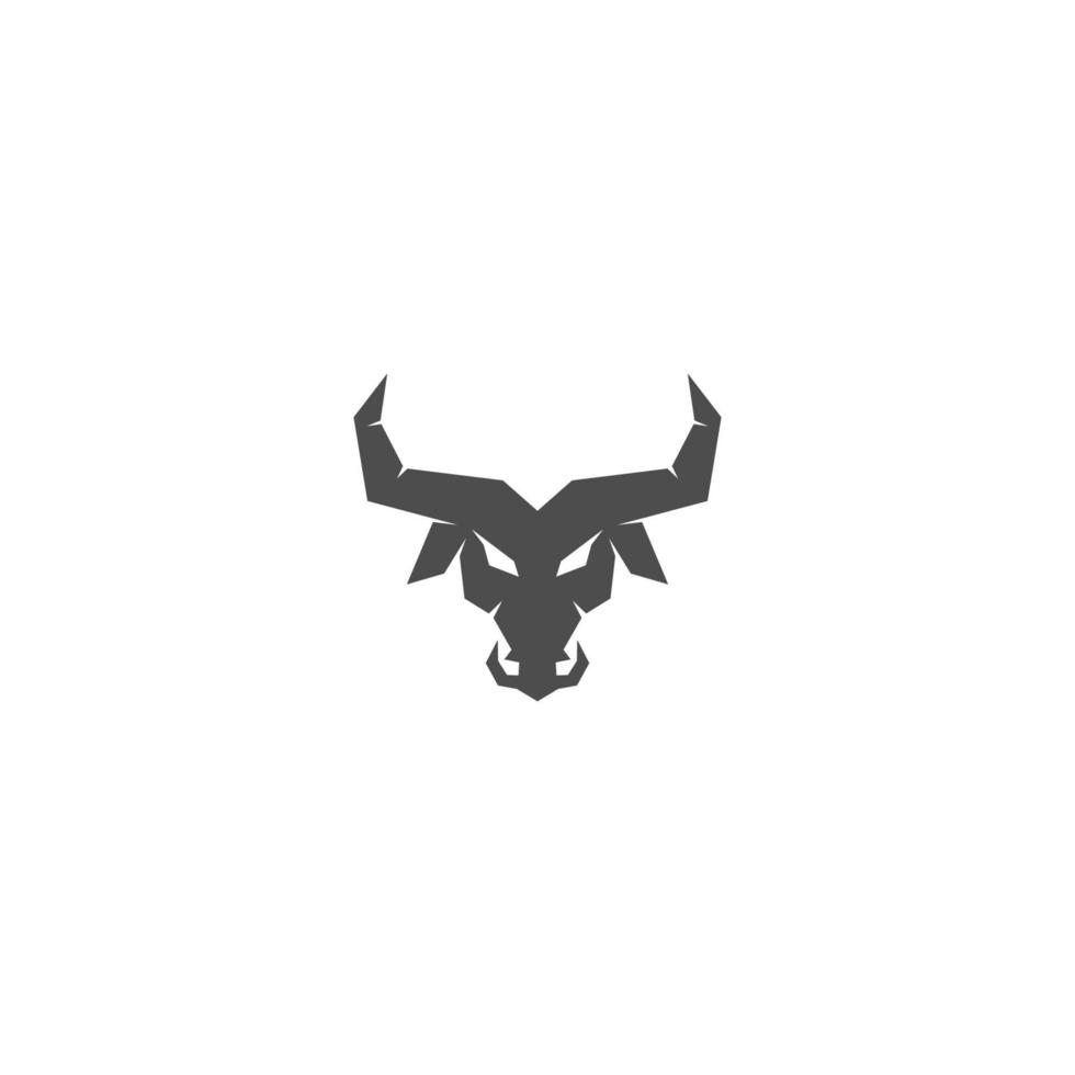 Bull icon logo design vector