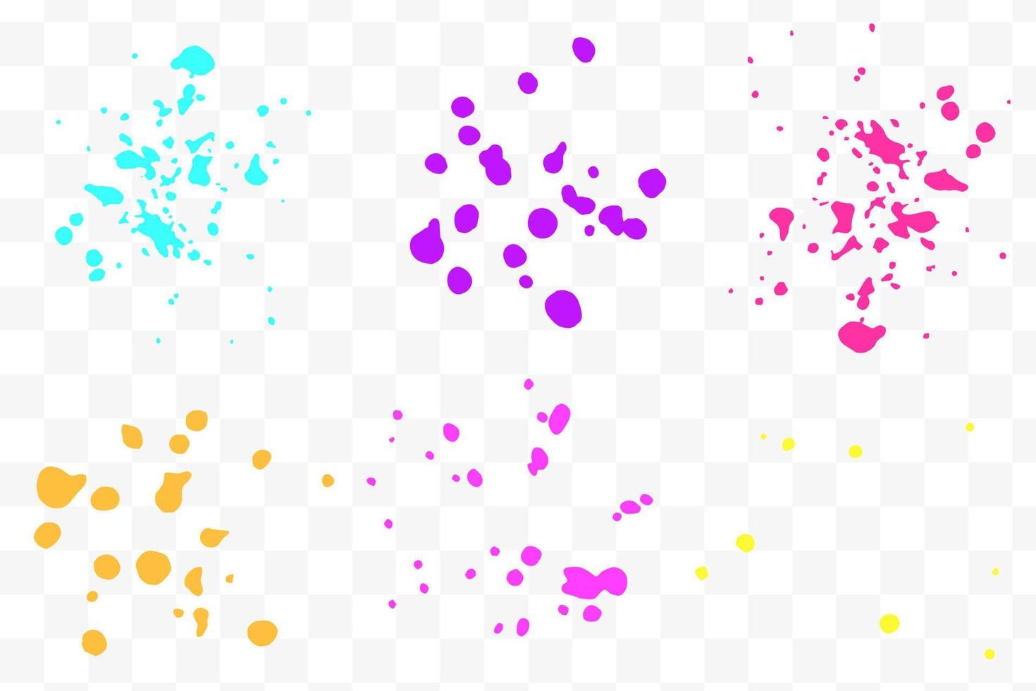 Colorful paint splashes collection vector