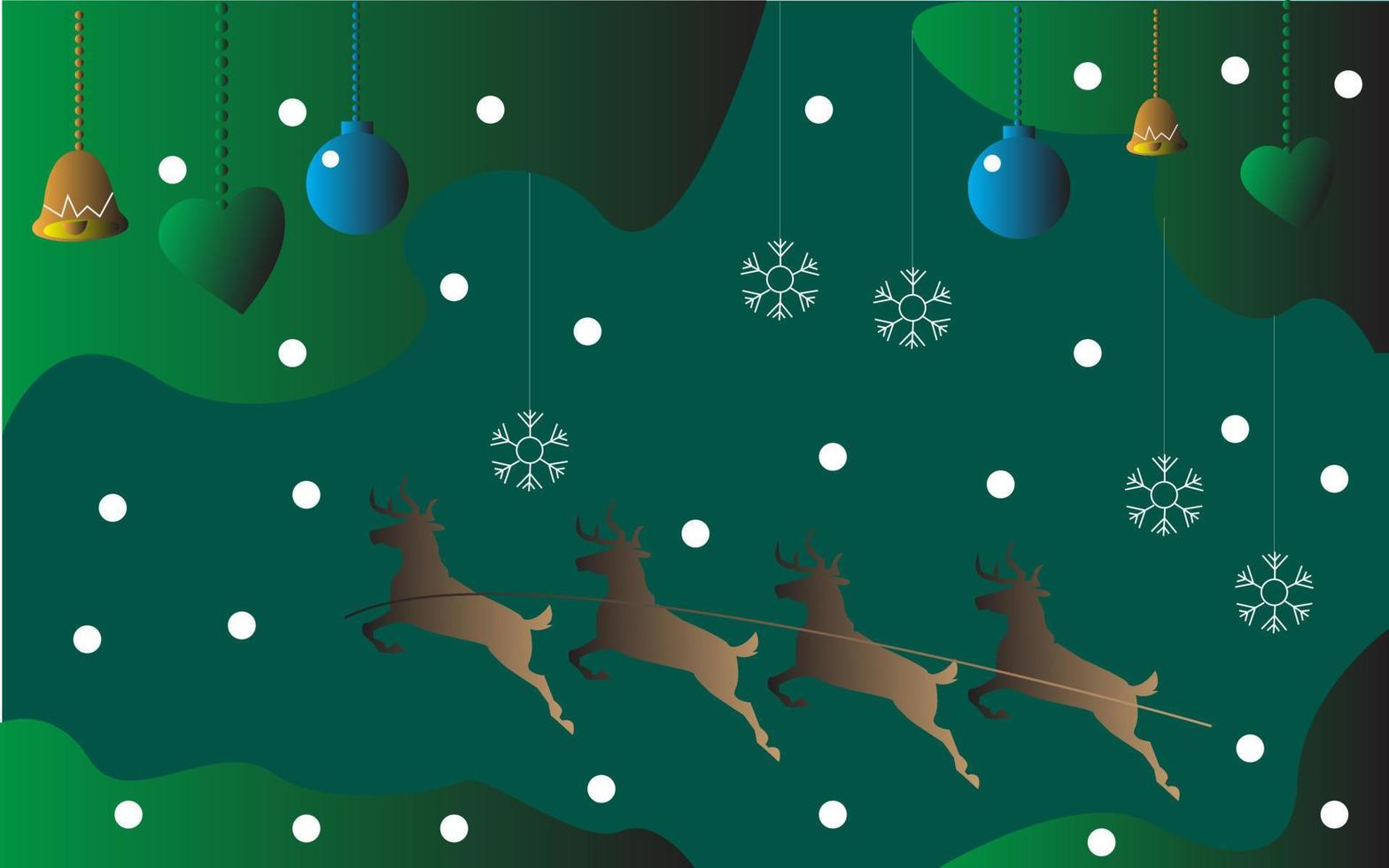 fondo de navidad con ciervos y adornos. feliz navidad y feliz año nuevo. fondo con caja de regalos festivos realistas. figuras de porcelana de hermosos ciervos blancos. vector