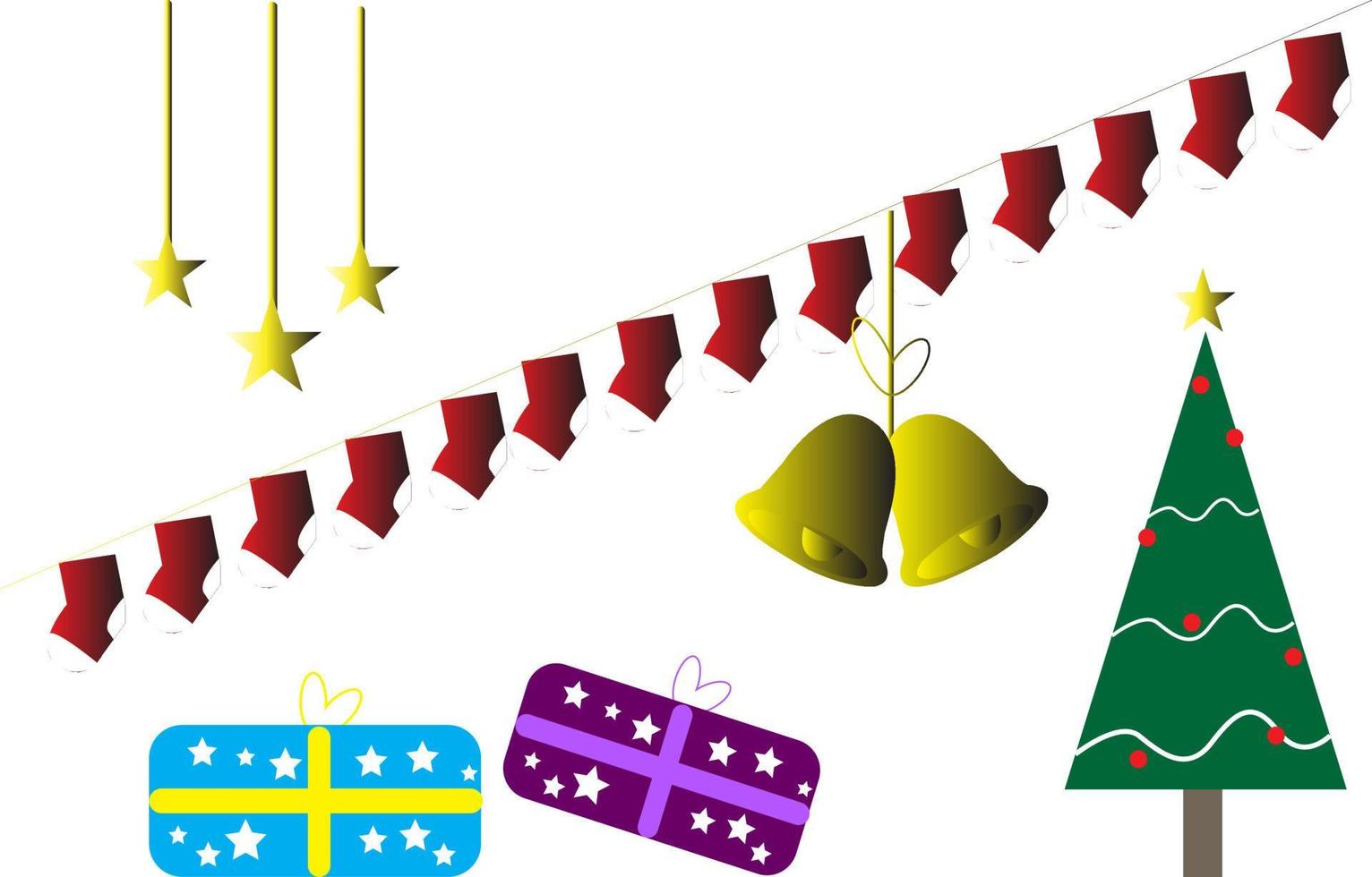 Background christmas tree with gifts.Merry Christmas banner studio table room product display with copy space. vector