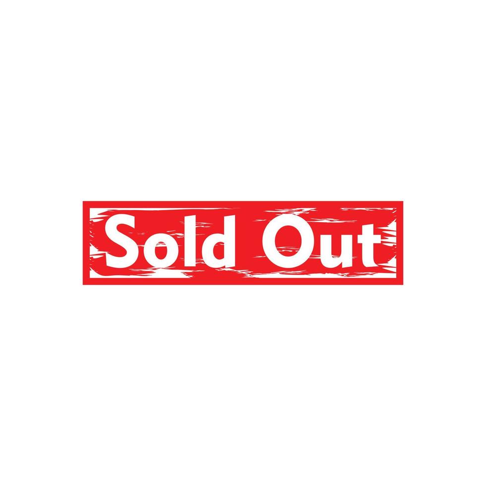 notification logo design sold out vector
