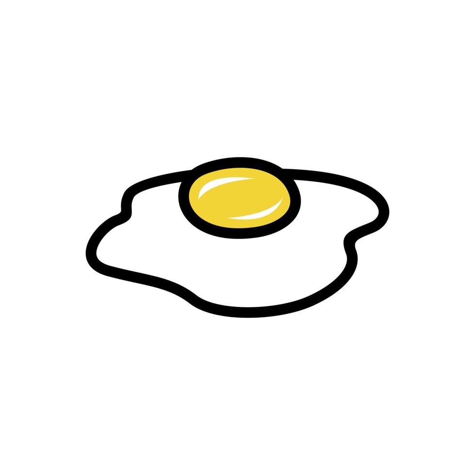 Egg, Free Stock Photo, Illustration of a fried egg sunny side up