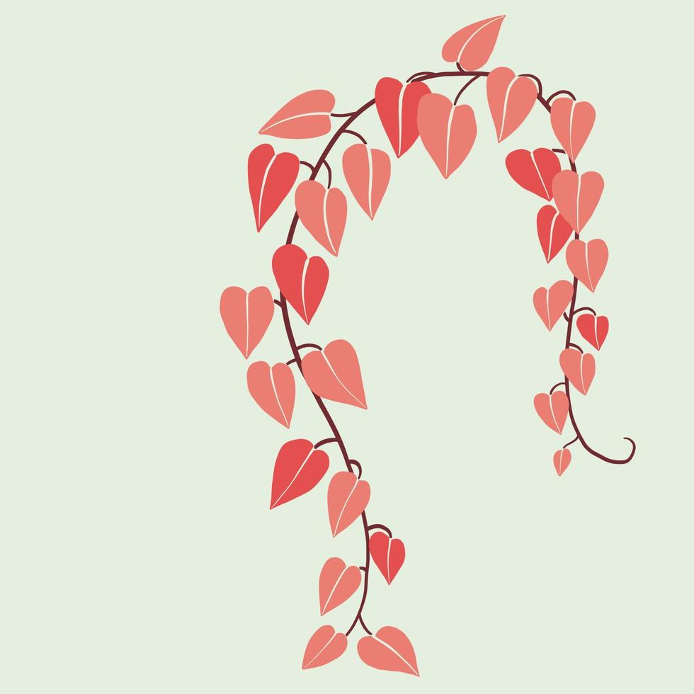 Simplicity ivy freehand drawing flat design. vector