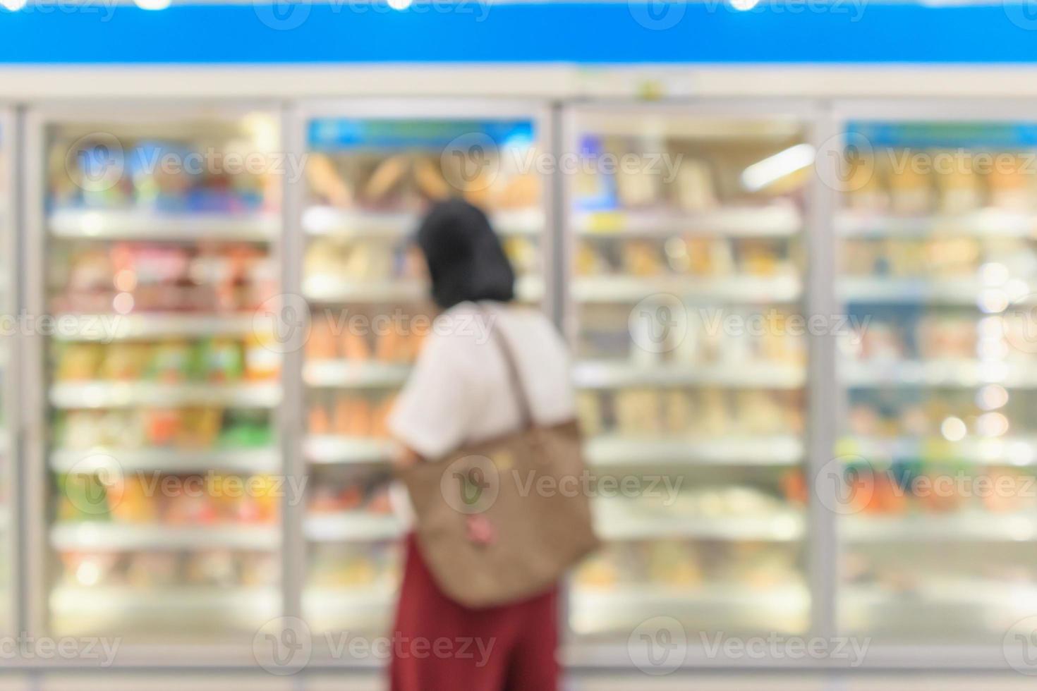 supermarket commercial refrigerators freezer showing frozen foods