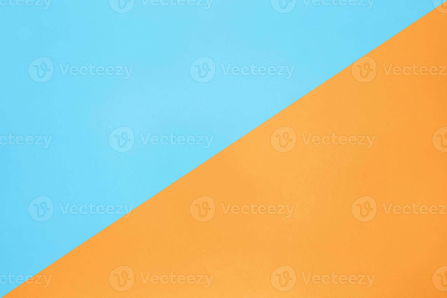 blue and orange pastel color paper texture top view minimal flat lay background photo