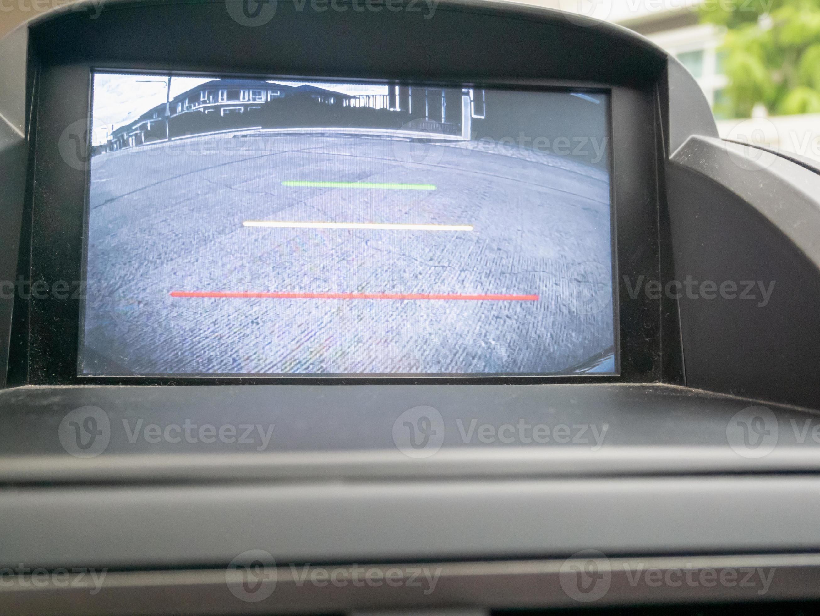 Car rear view video camera screen monitor display 12603134 Stock Photo