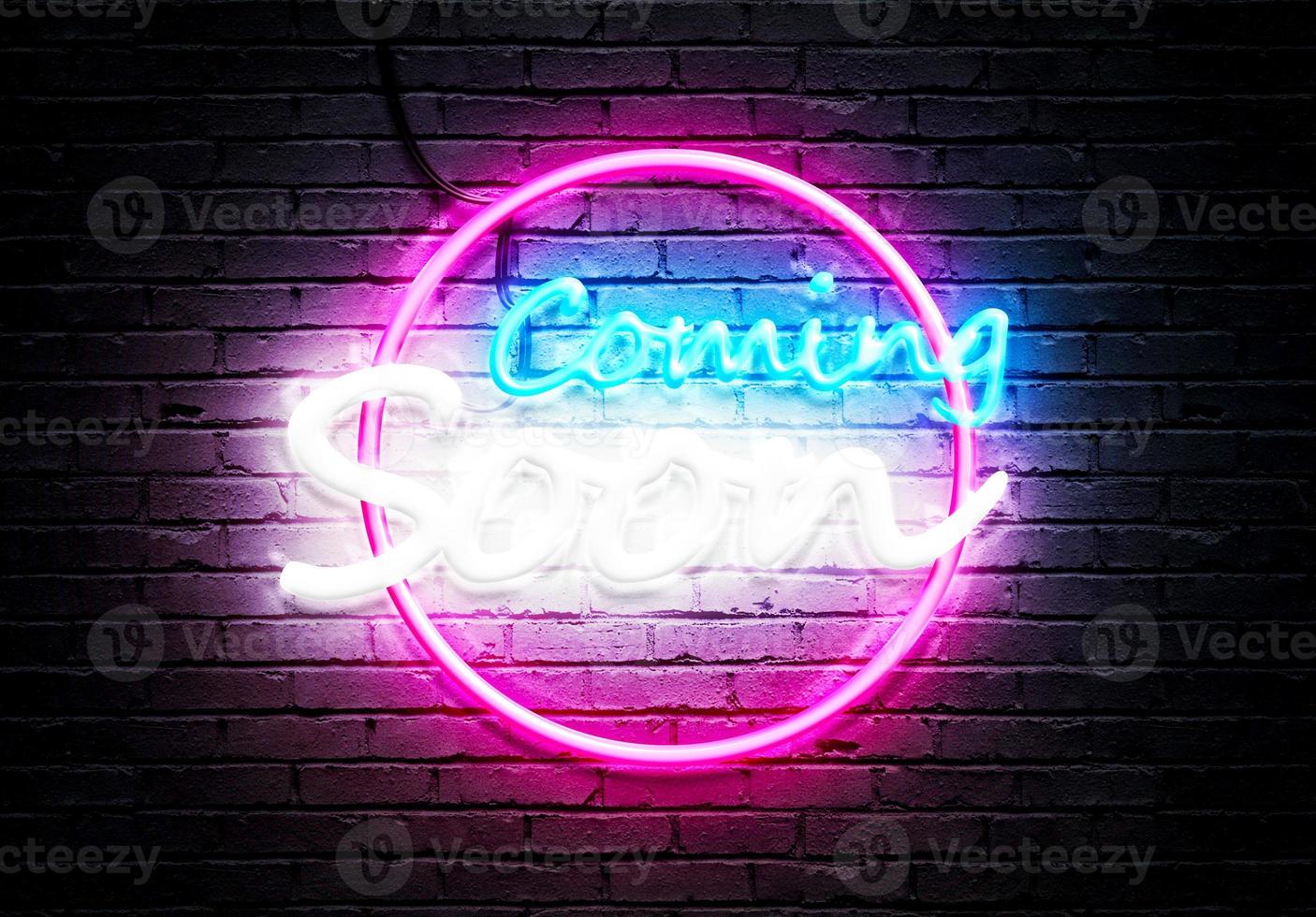 neon lighting coming soon photo