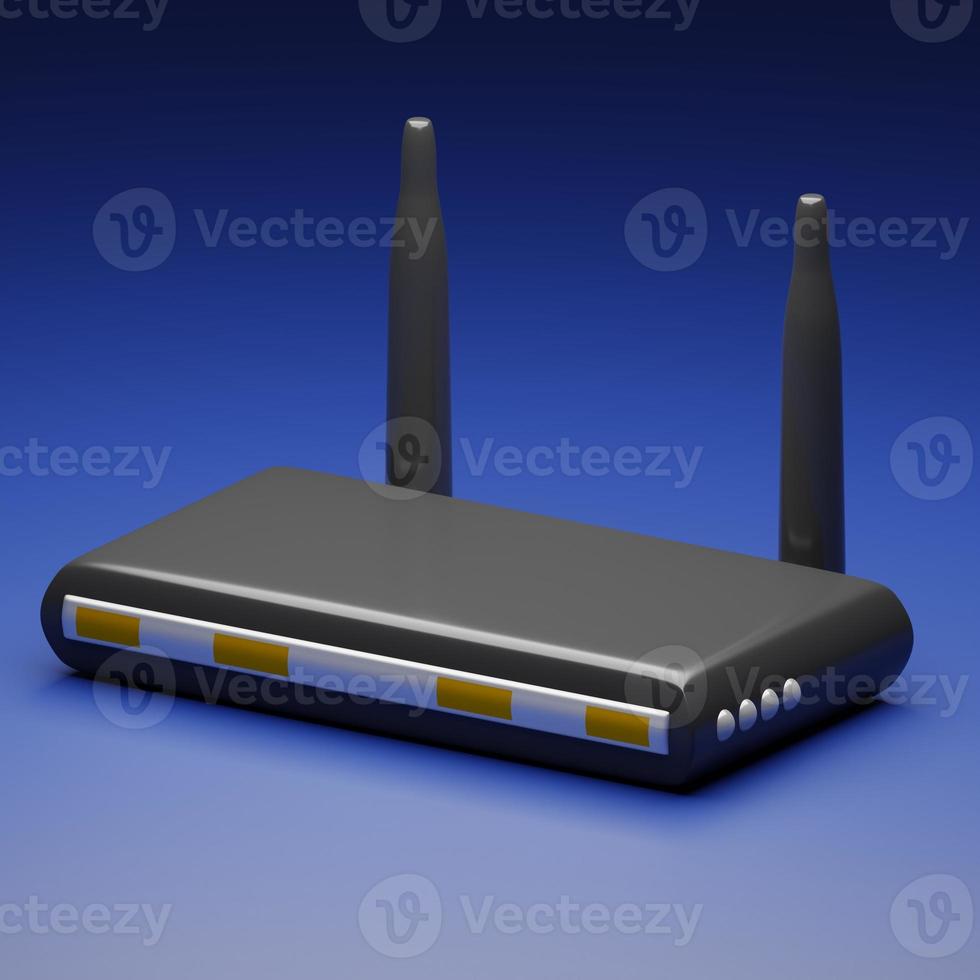 3d rendered wifi router perfect for design project photo