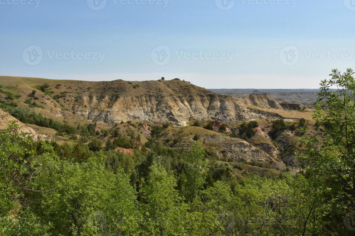 Beautiful View Of Canyon and Valley in North Dakota photo