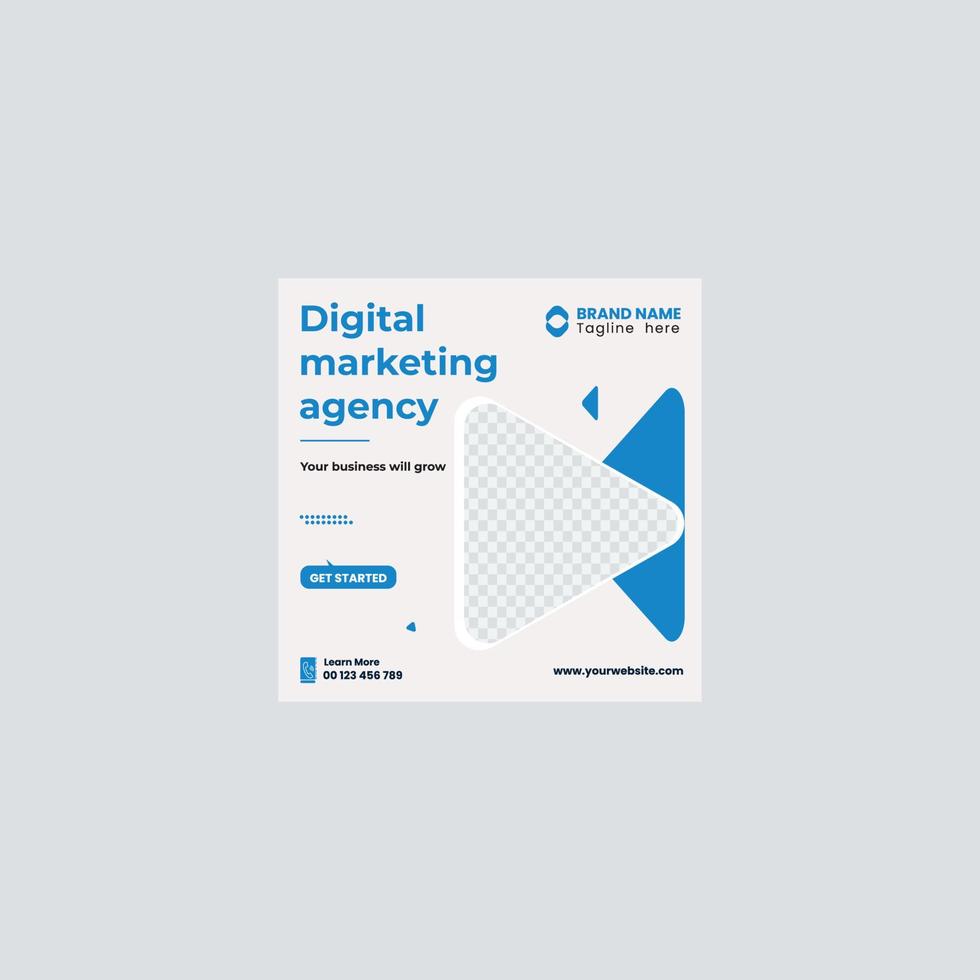 digital marketing social media post templet vector