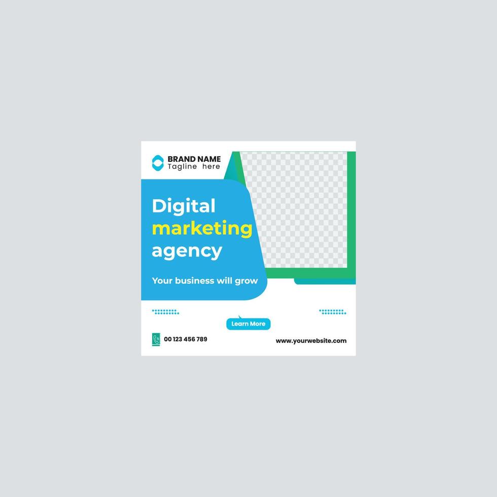 digital marketing social media post templet vector