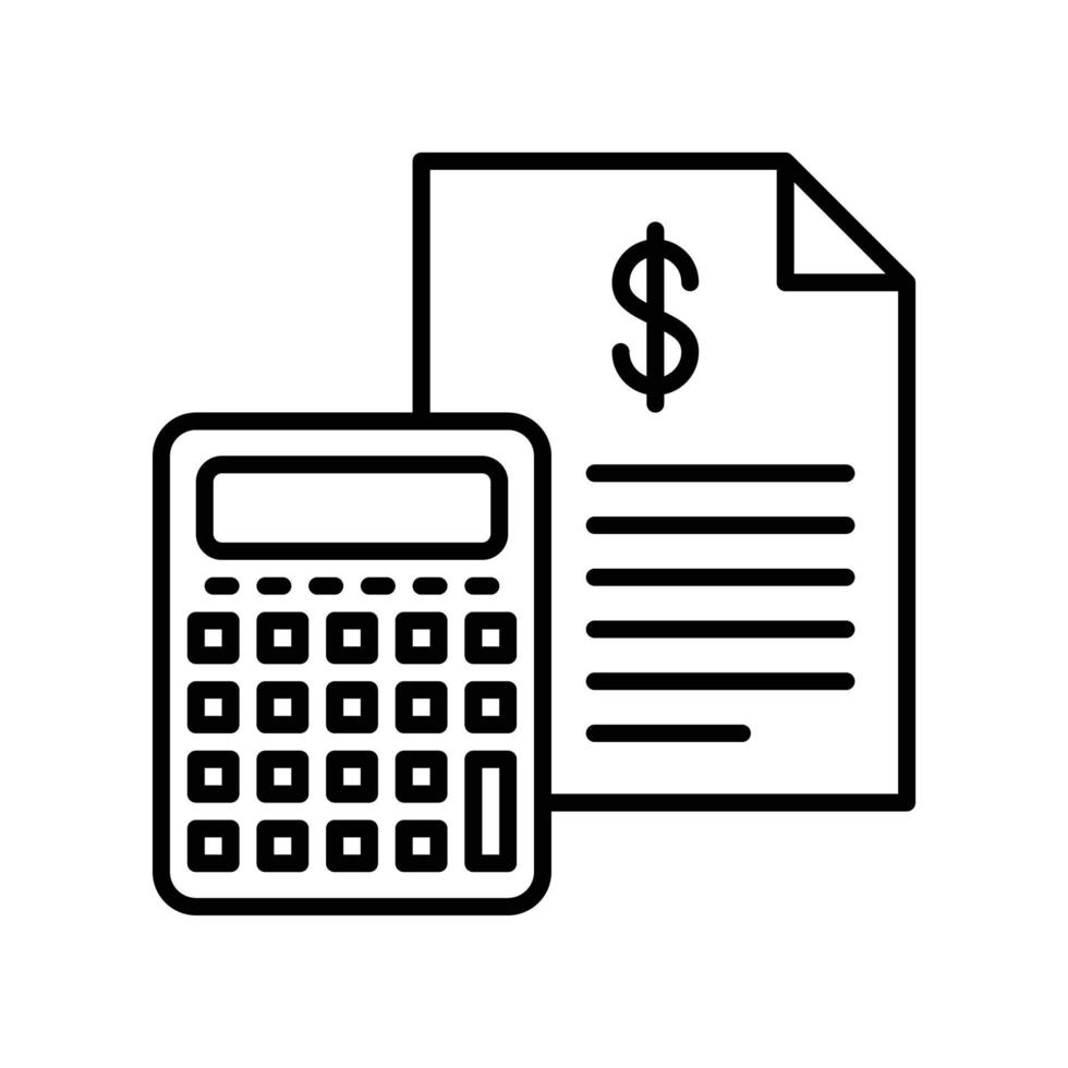 Business Calculating Icon With With Document Calculator And Dollar In business-calculating-icon-with-with-document-calculator-and-dollar-in