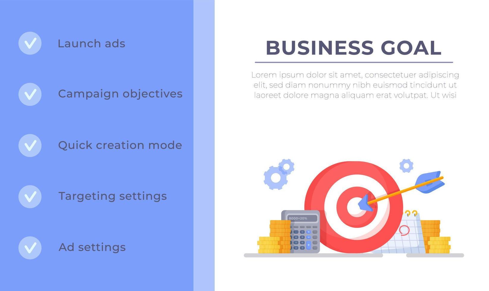 Vector illustration of hitting the target. Web targets target information.