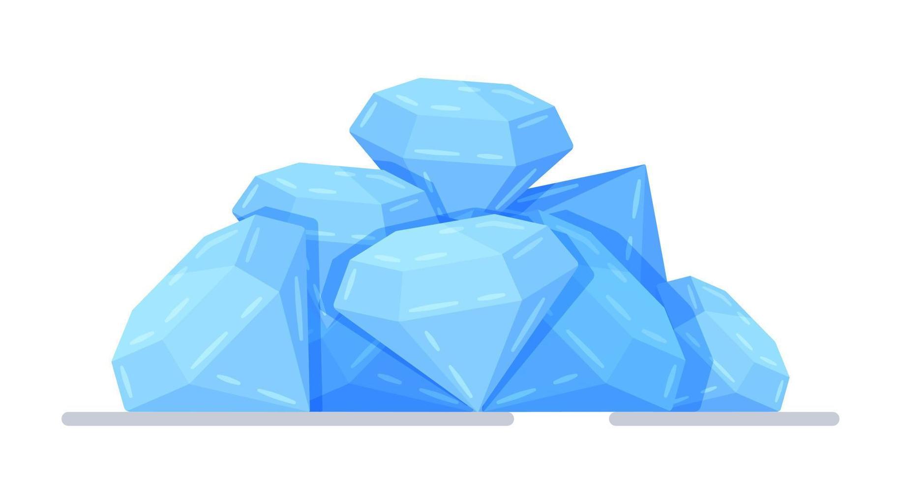 ilustración vectorial de diseño gráfico. diamantes azules brillantes. vector