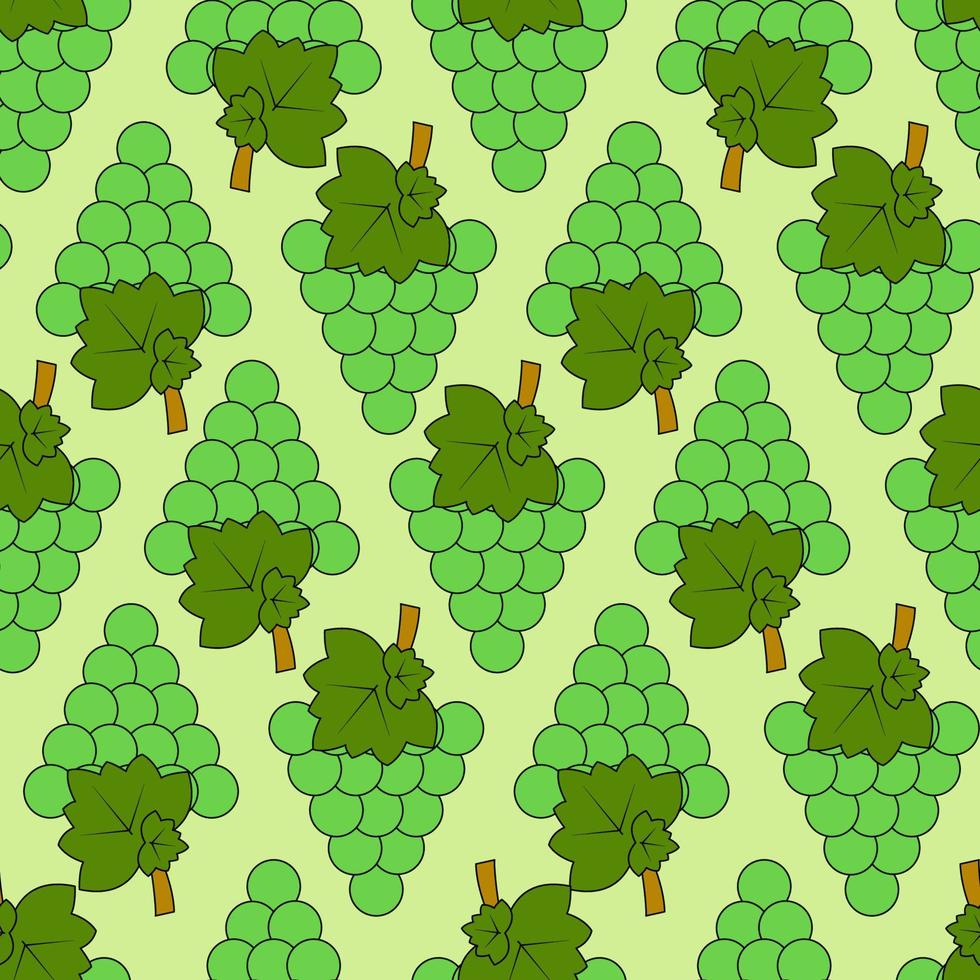 Seamless pattern with blue grapes on a white background vector
