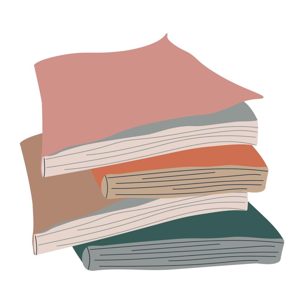 pila de libros ilustración vectorial aislado sobre fondo blanco vector