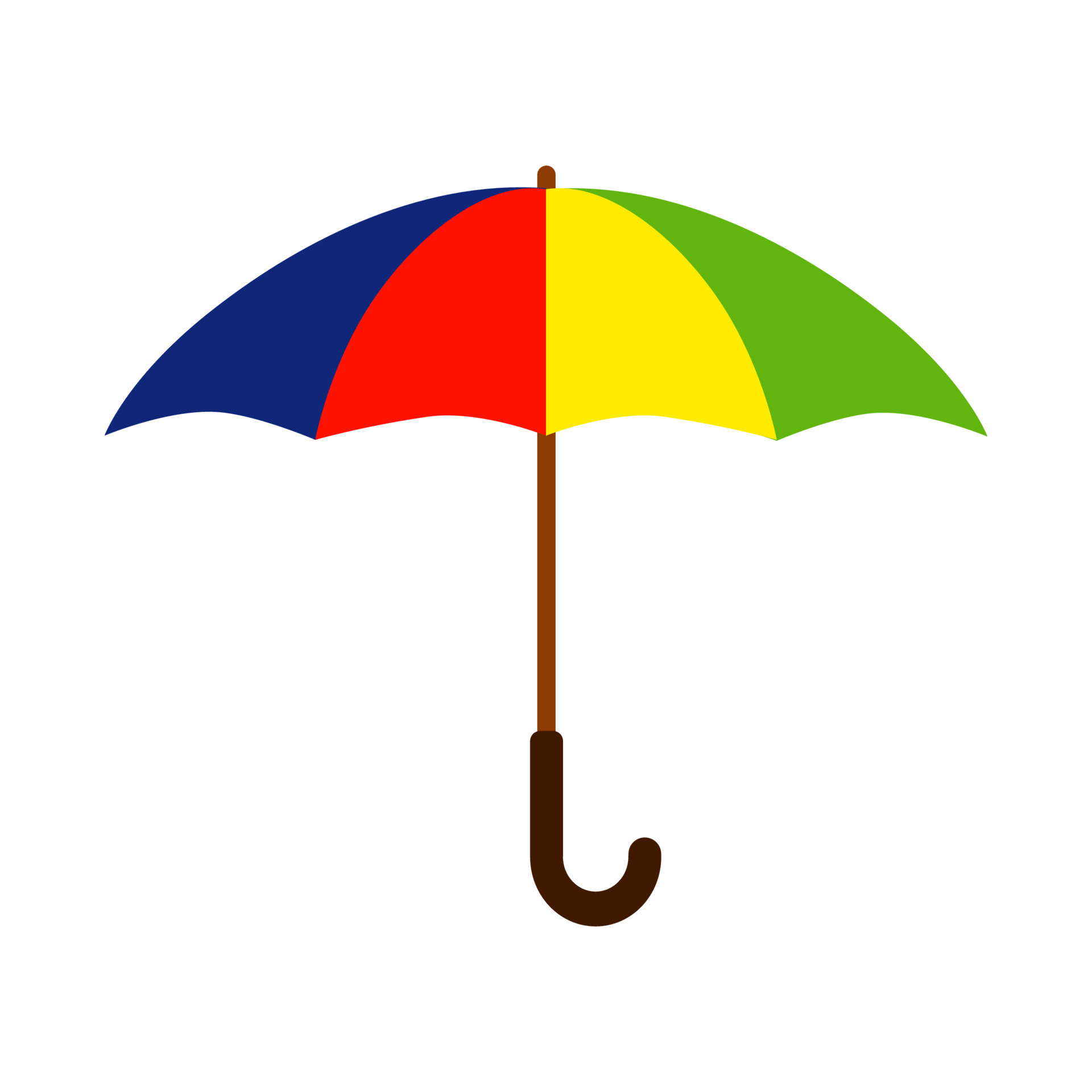 Colorful umbrella isolated on white background. 12605480 Vector Art at