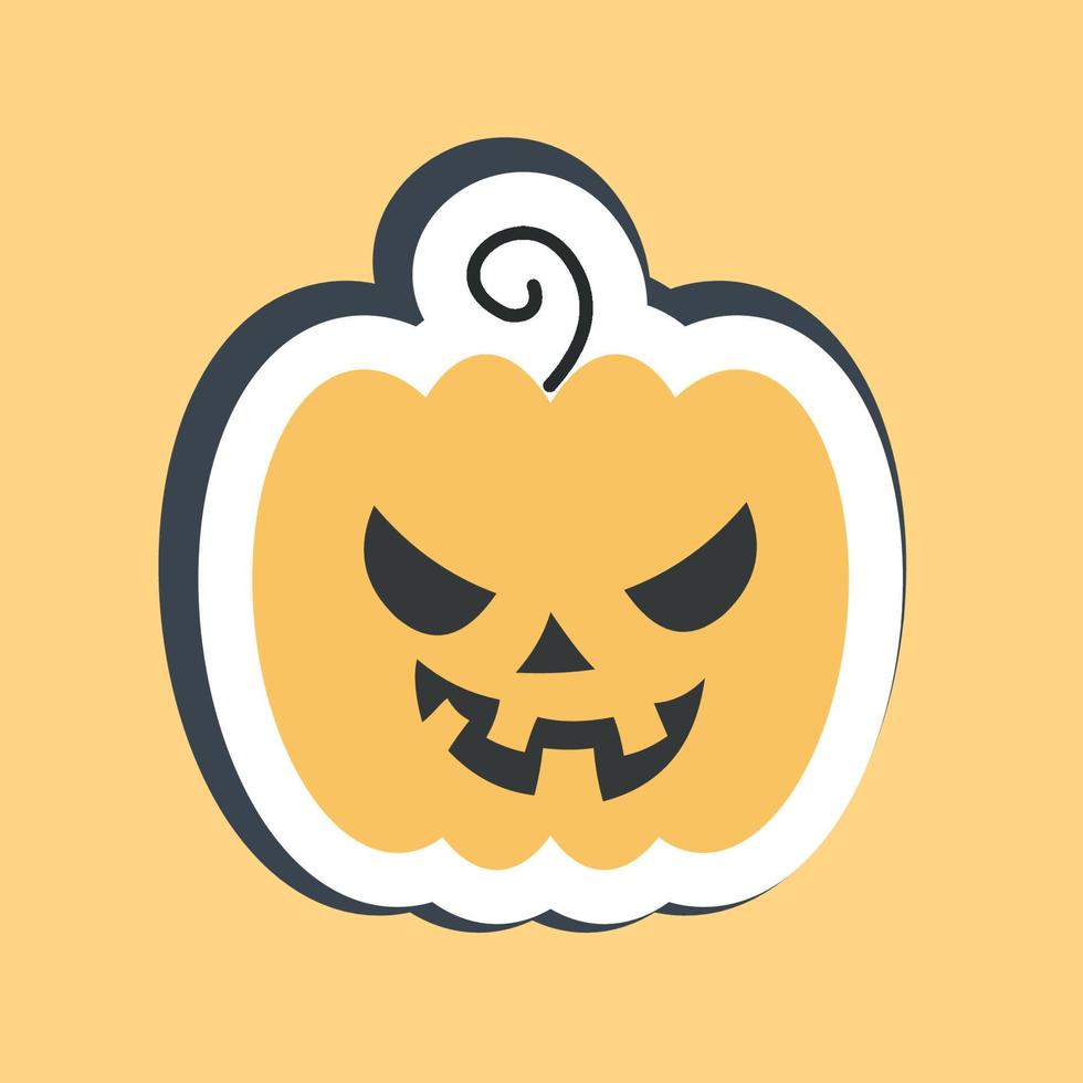 pegatina calabazas. elementos de halloween bueno para impresiones, folletos, carteles, anuncios, logotipos, decoración de fiestas, tarjetas de felicitación, etc. vector