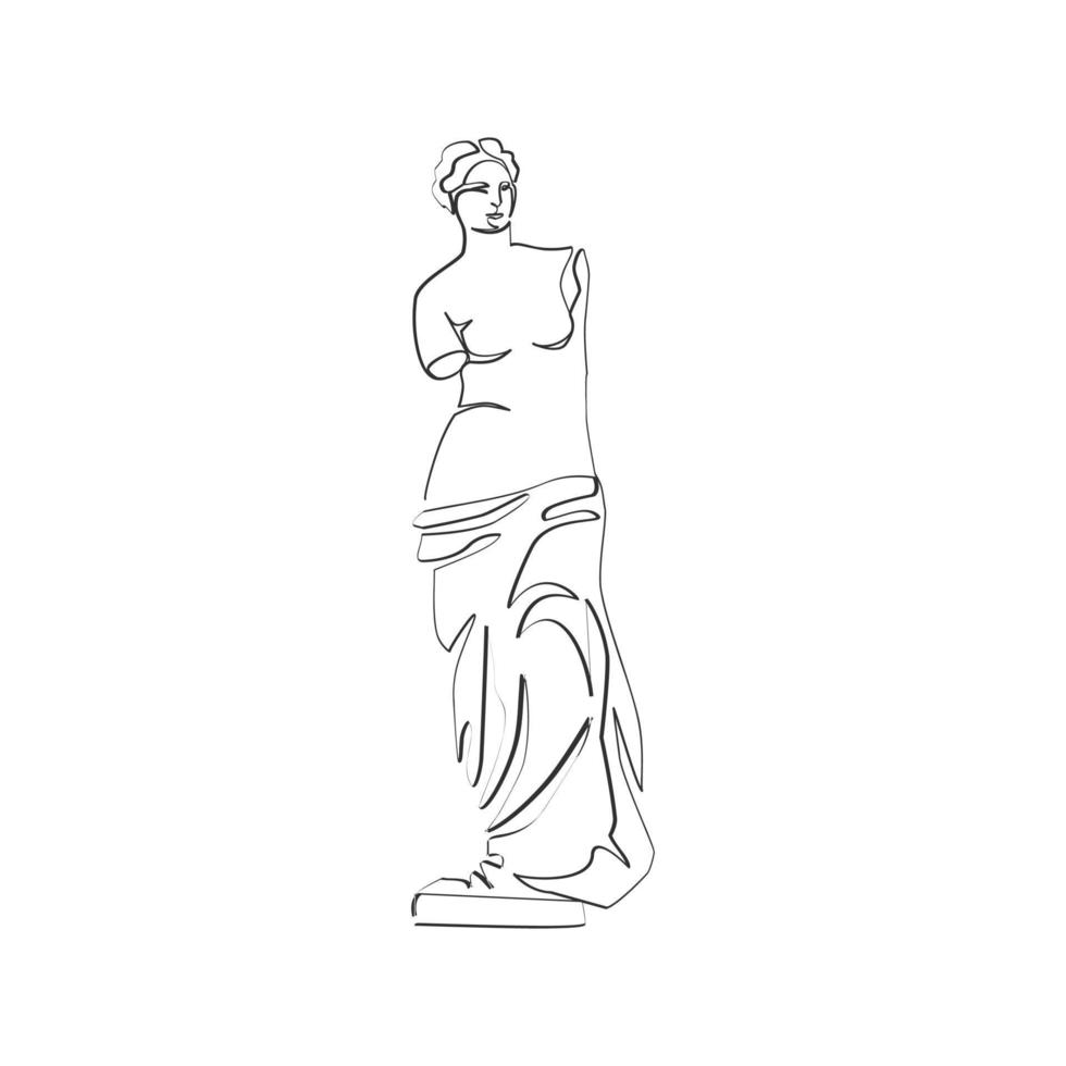 ilustración vectorial de la estatua de venus de milo vector