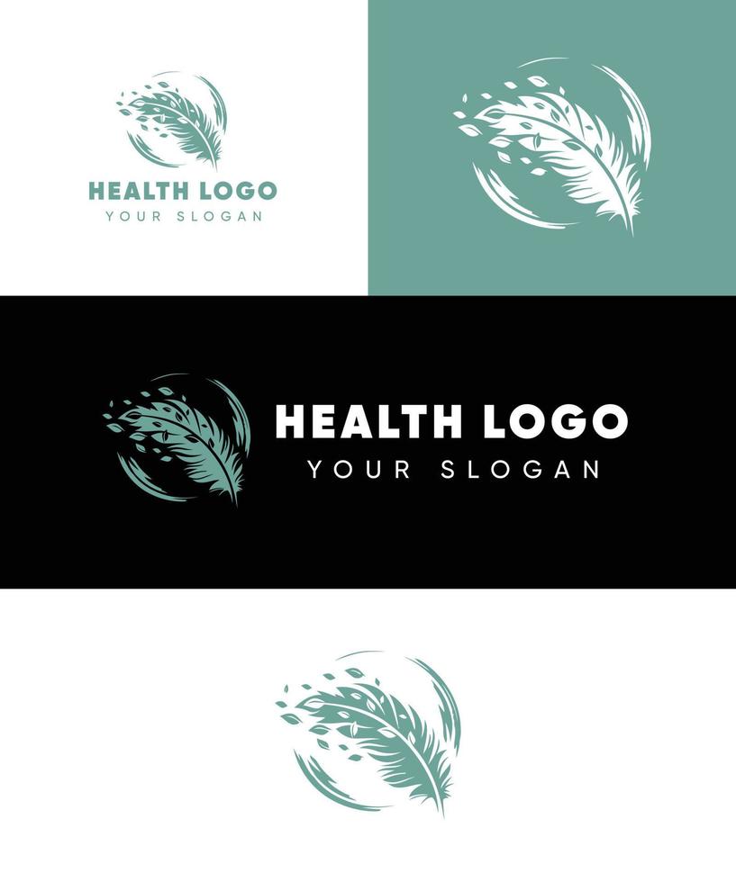 plantilla de diseño de logotipo de coaching de salud vector