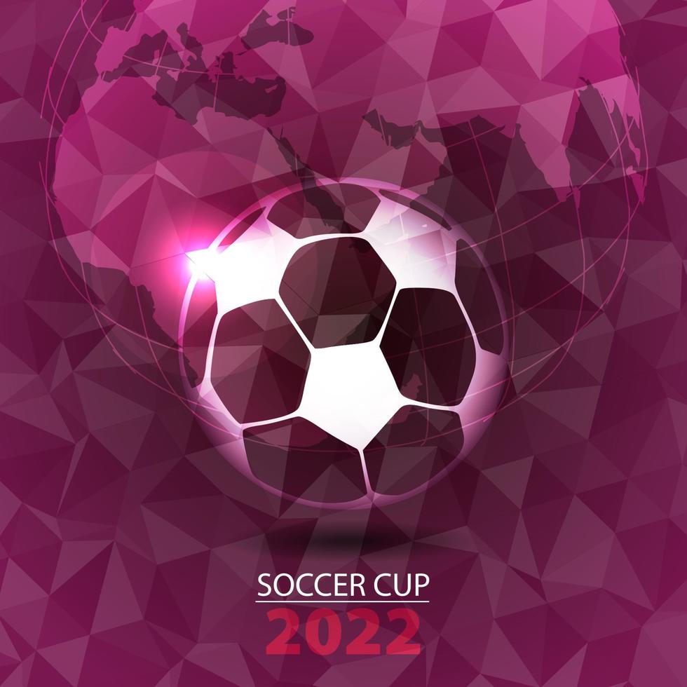 Soccer or football on abstract gradient background vector illustration